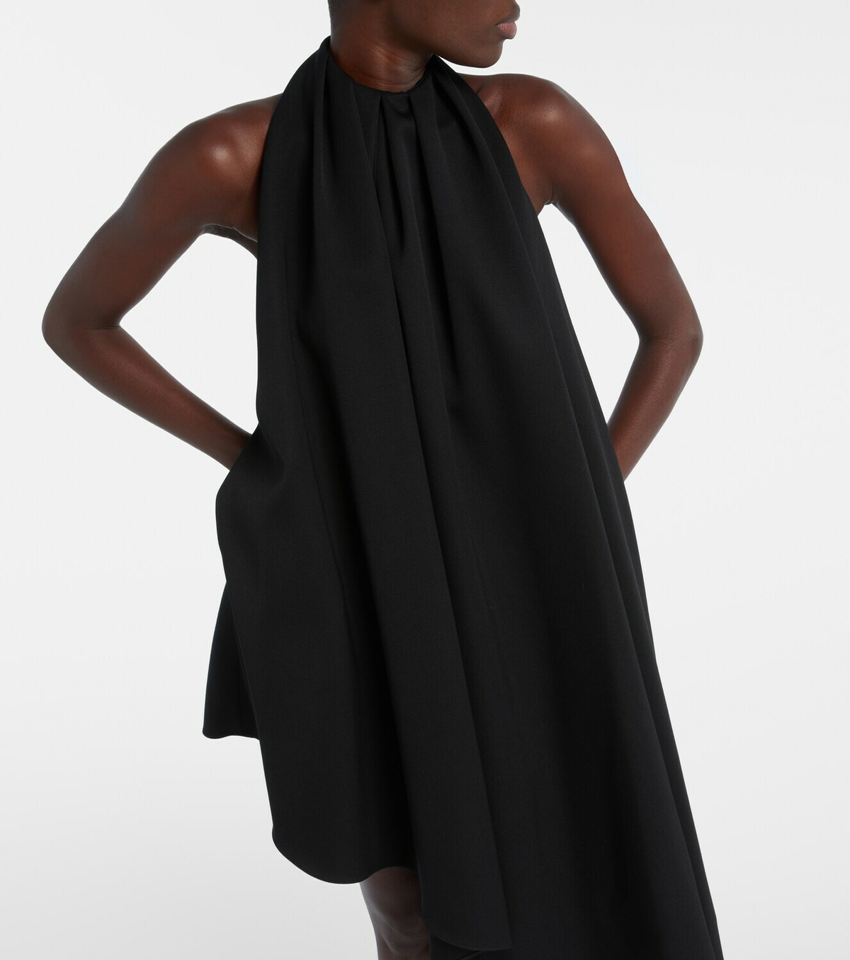 Givenchy Asymmetric draped wool cocktail dress
