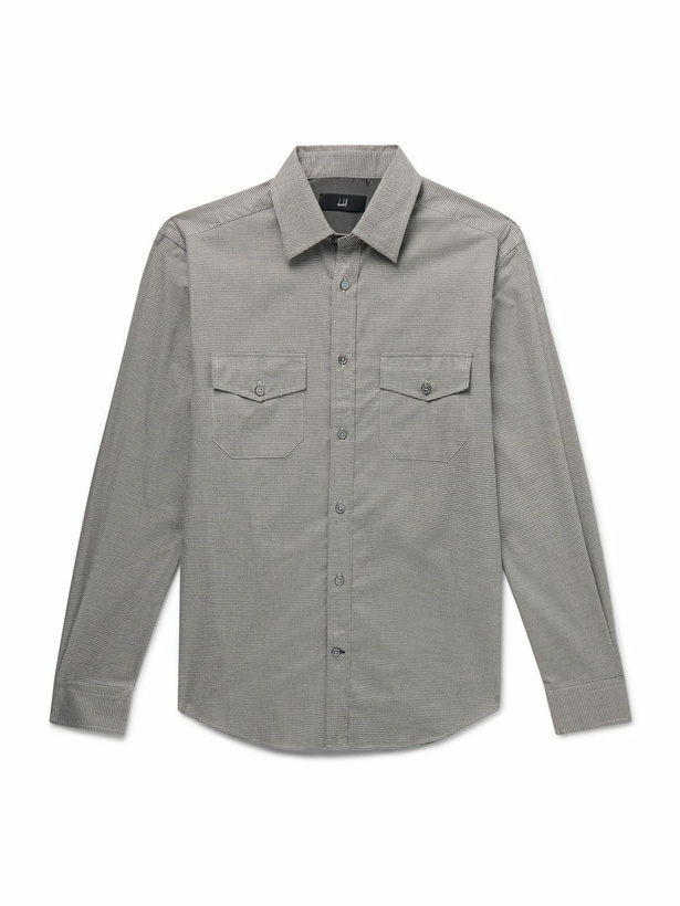 Photo: Dunhill - Puppytooth Cotton Shirt - Gray