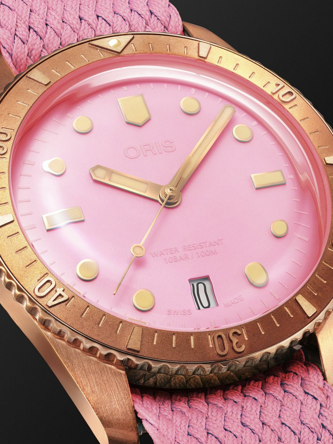 Oris - Divers Sixty-Five Automatic 38mm Bronze and Recycled-Perlon Watch, Ref. No. 01 733 7771 3158-07 3 19 04BR