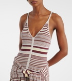 Aya Muse Aella knitted striped cotton-blend maxi dress