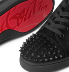 Christian Louboutin - Louis Junior Studded Suede Sneakers - Black