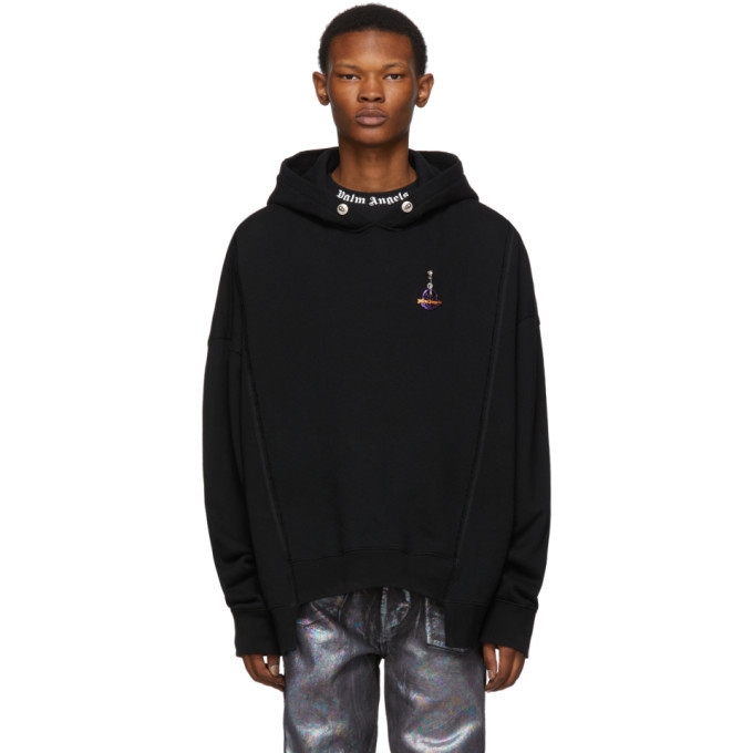 Moncler Genius 8 Moncler Palm Angels Black Constructed Hoodie