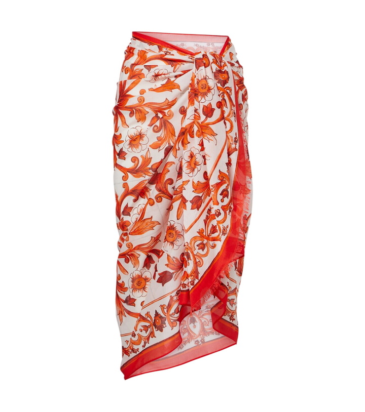 Photo: Dolce&Gabbana Majolica cotton beach cover-up