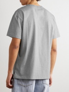 Nike - Premium Essentials Logo-Embroidered Cotton-Jersey T-Shirt - Gray
