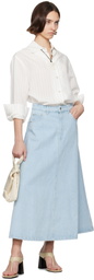 Nanushka Blue Cintia Denim Midi Skirt
