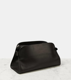 The Row EW Margaux leather clutch