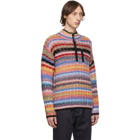 Kenzo Multicolor Stripes Zip-Up Sweater