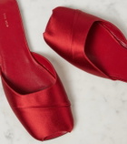 The Row Milla satin slides
