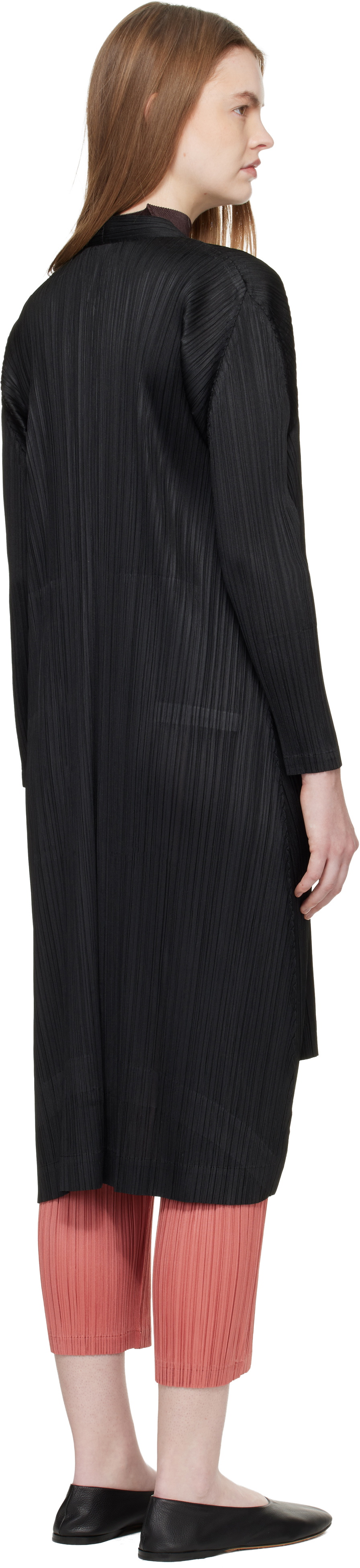 PLEATS PLEASE ISSEY MIYAKE Black Monthly Colors October Coat