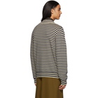 Dries Van Noten Navy and Off-White Taurus Sweater