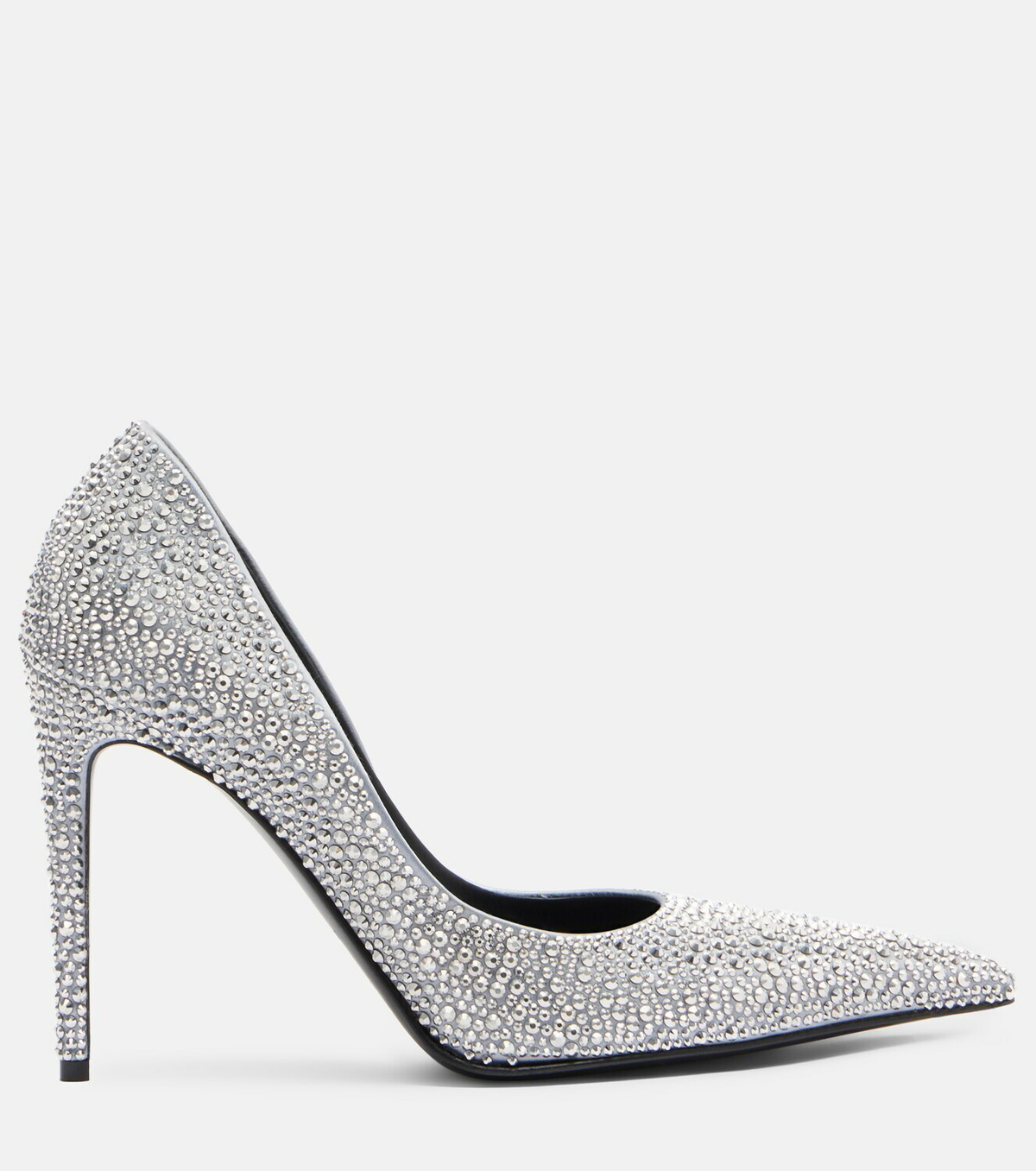 McQueen Skull studded satin pumps