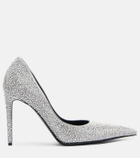 McQueen Skull studded satin pumps
