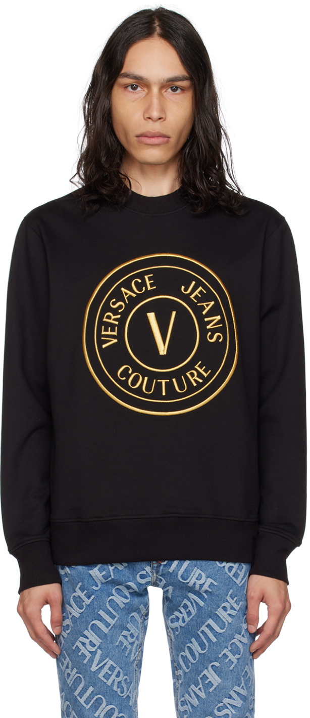 Versace Jeans Couture Black V-Emblem Sweatshirt Versace