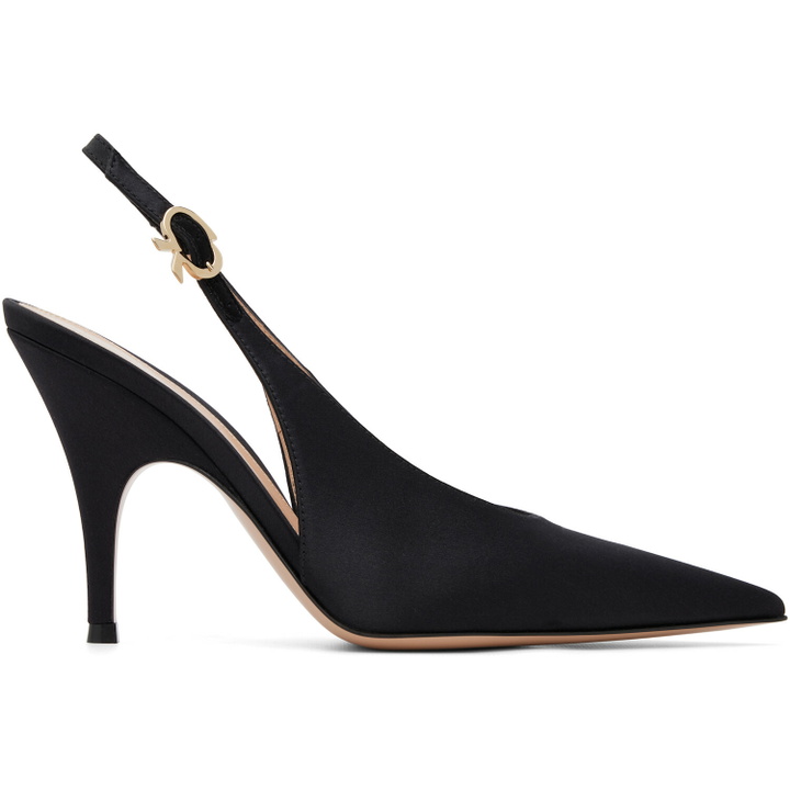 Photo: Gianvito Rossi Black Sofia Sling Heels