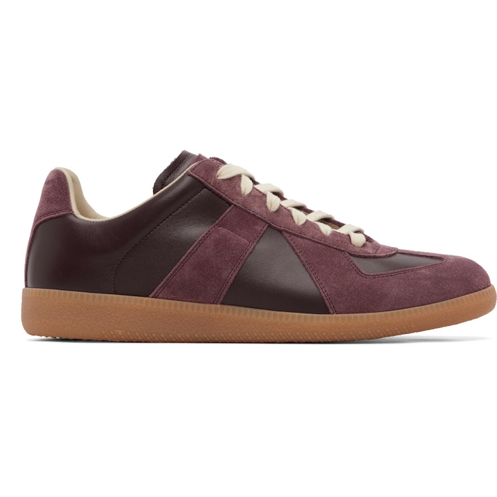 Photo: Maison Margiela Burgundy Replica Sneakers