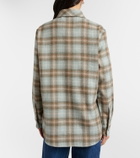 God's True Cashmere Joy Tartan cashmere shirt with emerald