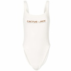 Air Jordan x Travis Scott Bodysuit in Sail/Archaeo Brown