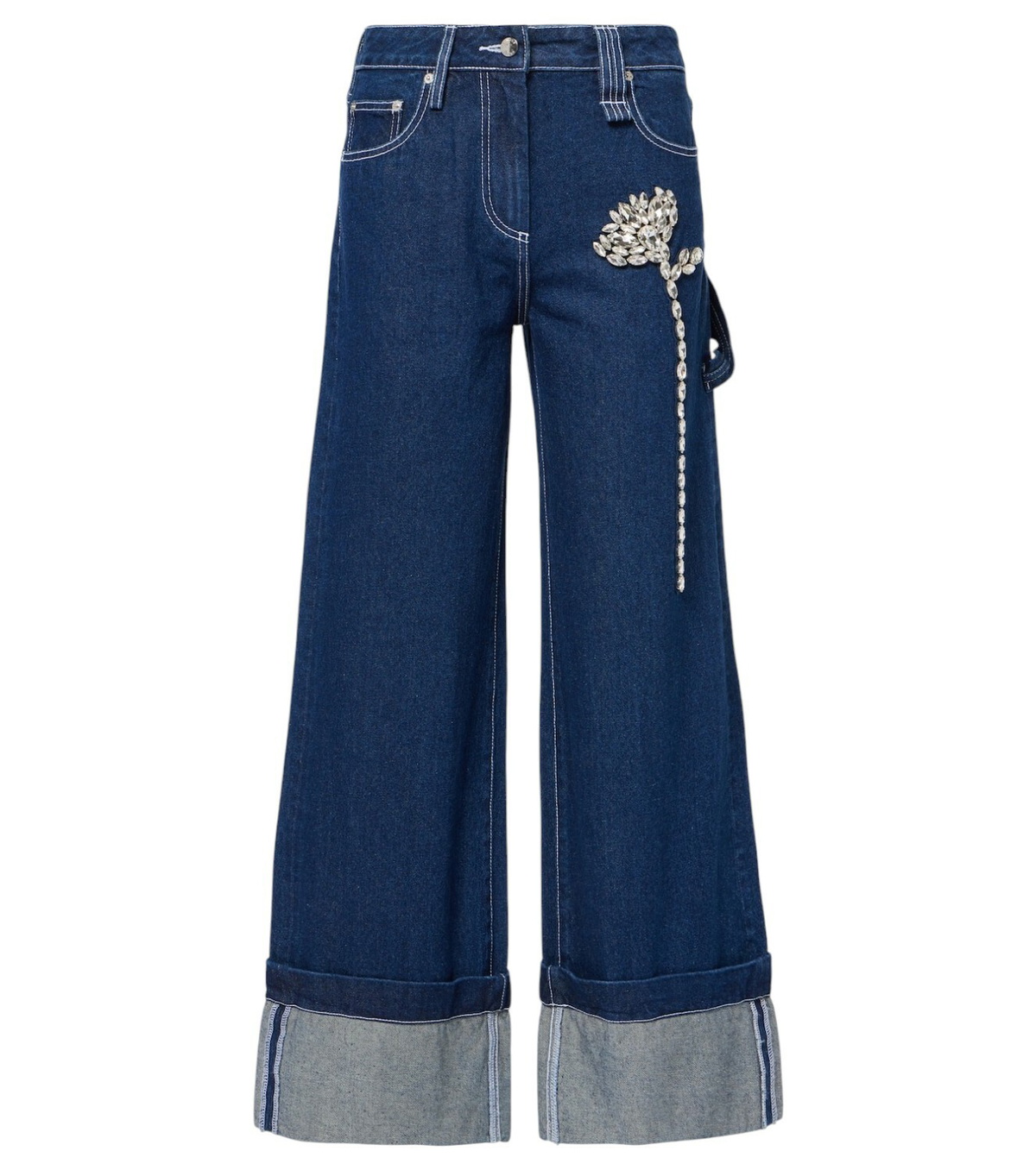 【SIMONE ROCHA】ネイビー Turbo Embellished Puddle ジーンズ Simone Rocha - Embellished Puddle Jeans – Simone Rocha US
