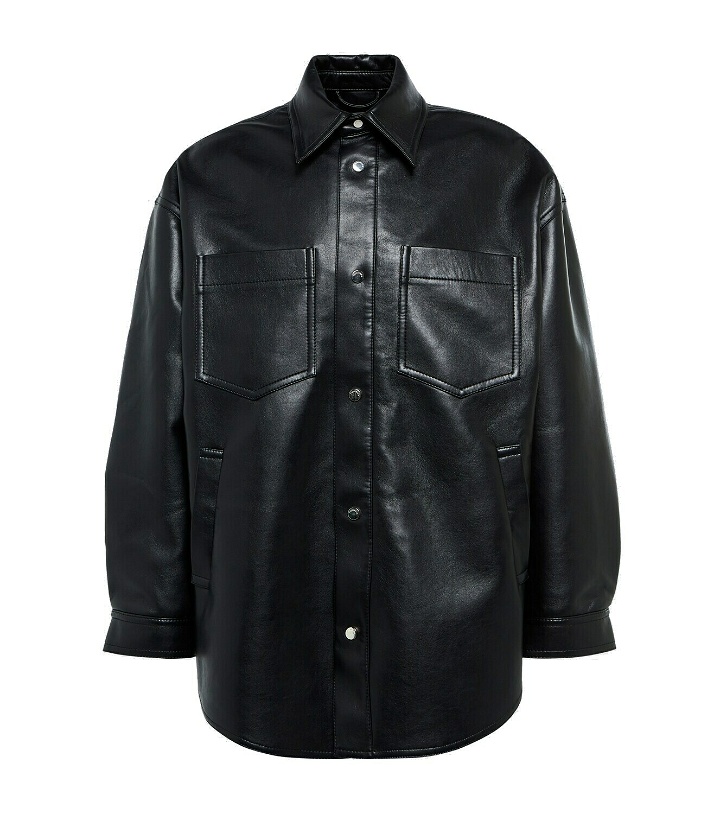Photo: Nanushka - Martin faux-leather shirt jacket