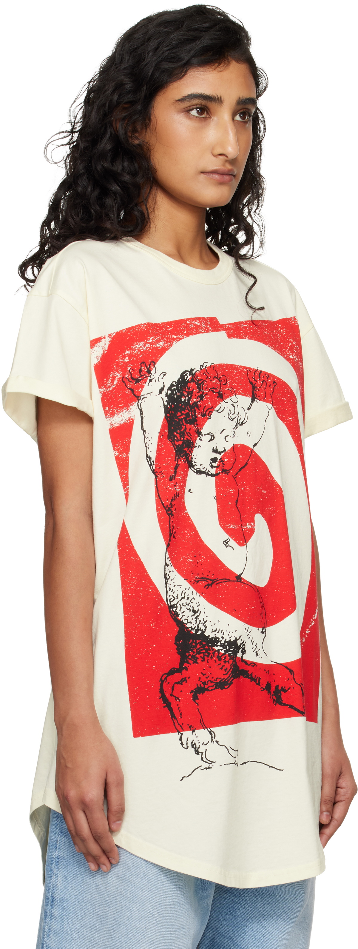 Vivienne Westwood Off-White Swirl Longline T-shirt