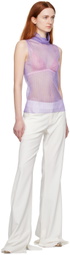 JUNEYEN Purple Sheer Turtleneck
