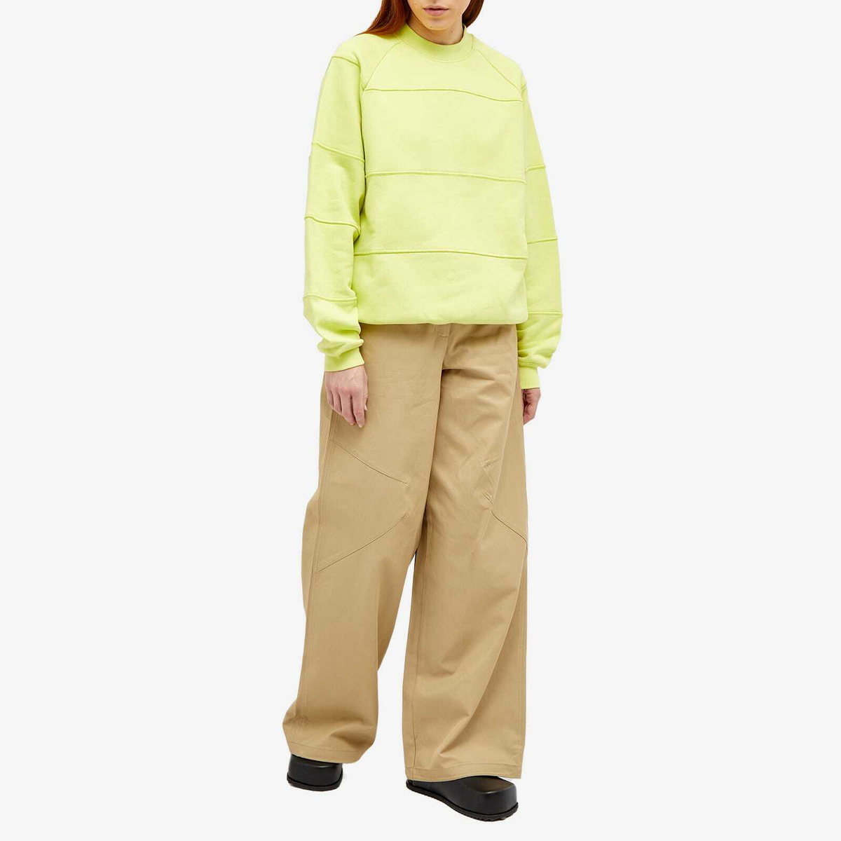 Sunnei Women's Panels Classic Crew Sweat in Limeade