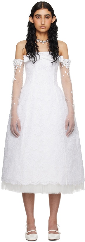 Photo: SHUSHU/TONG SSENSE Exclusive White Layered Midi Dress