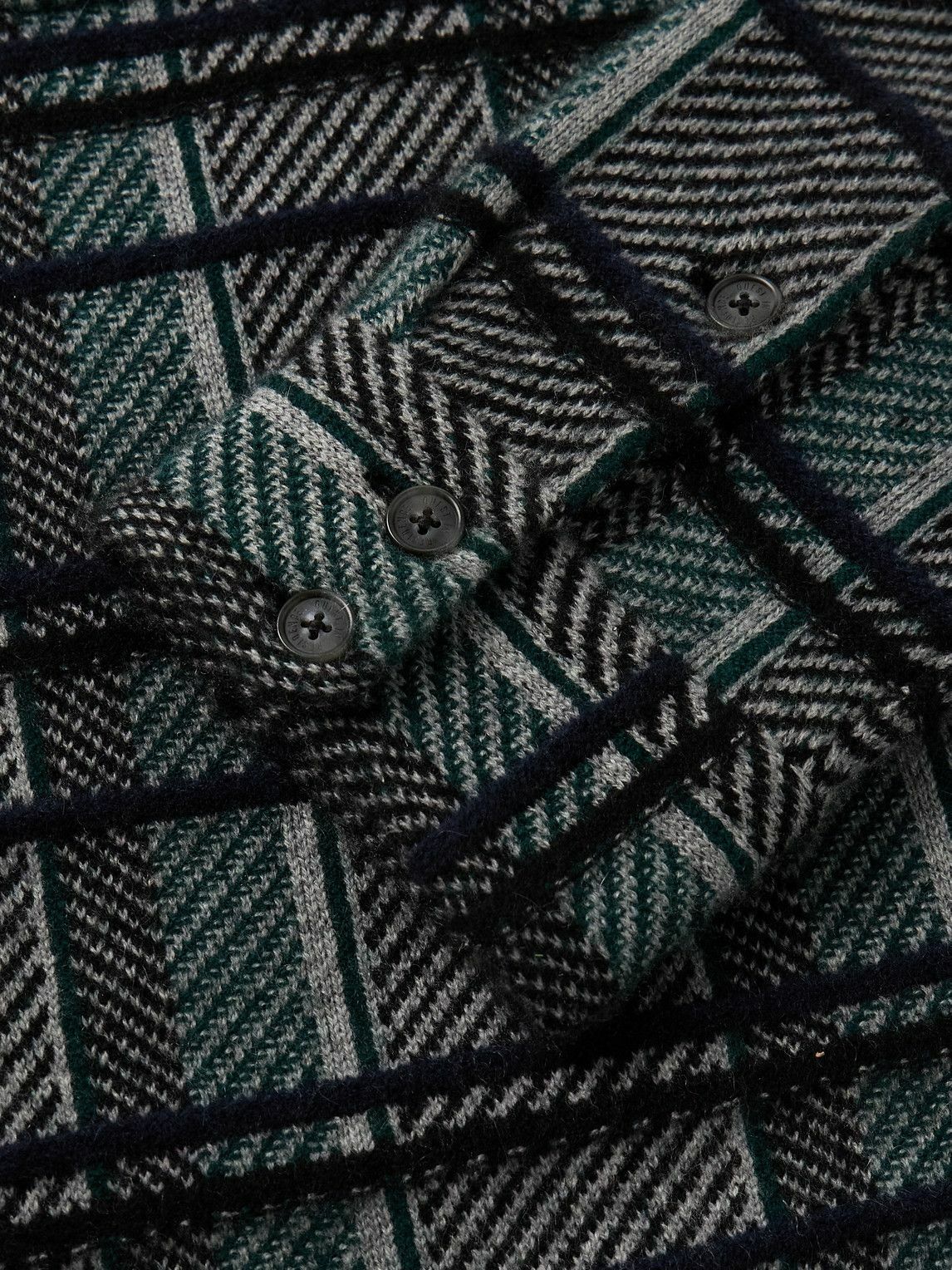 Guest In Residence - Checked Cashmere Overshirt - Gray