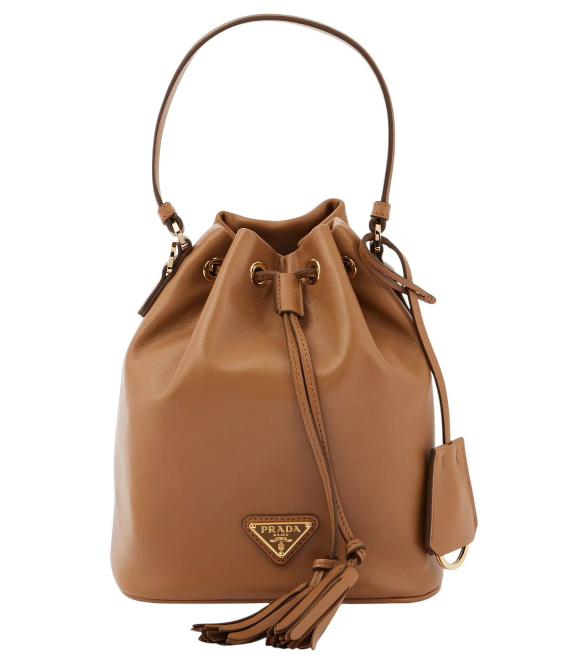 ショルダーバッグ・ポシェット PRADA EMBELLISHED SATIN MINI BUCKET BAG Mini embellished satin bucket bag in black - Prada | Mytheresa
