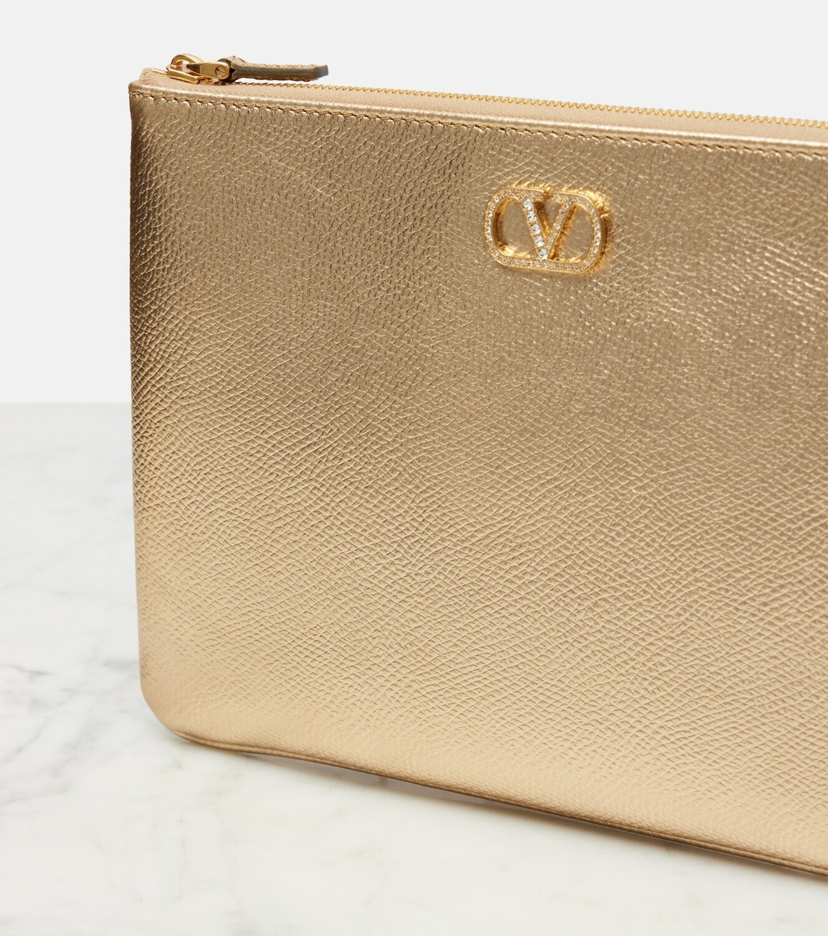 Valentino Garavani VLogo Signature Small embellished pouch