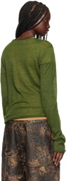 Martine Rose Green Fine Intarsia Sweater
