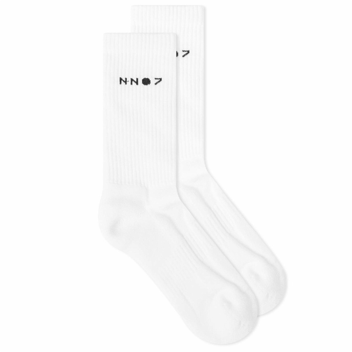 Photo: NN07 Men's Logo Socks in Off White
