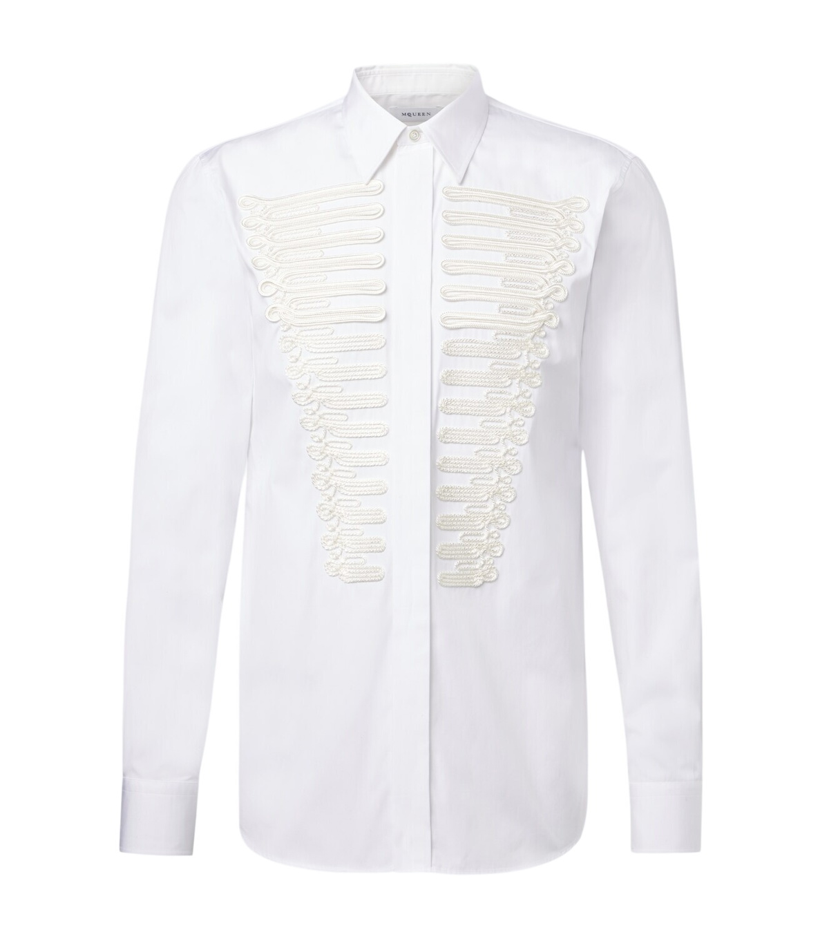 Alexander McQueen Men's Double Strap Harness Shirt in Optical