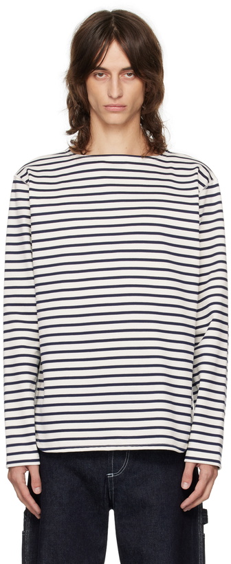 Photo: Junya Watanabe Navy & White Cotton Stripe Long Sleeve T-Shirt