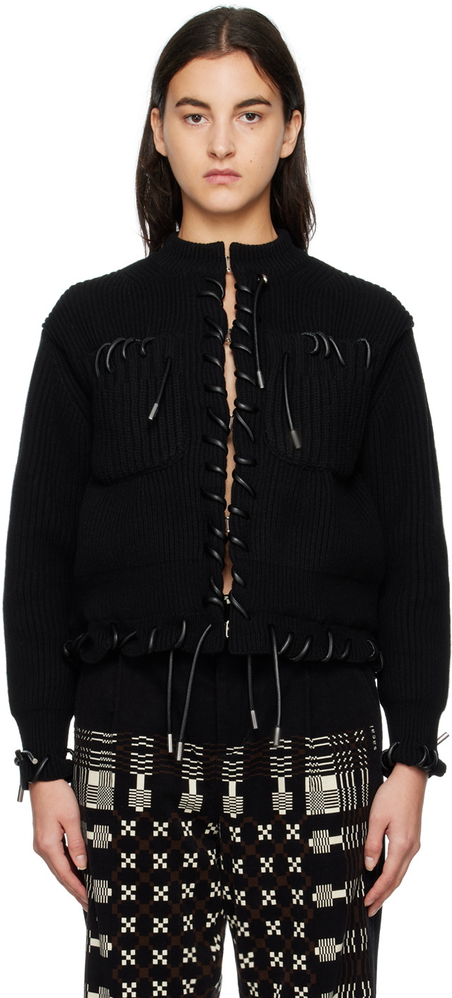 Lace-Up Cardigan