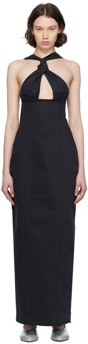 Sinéad O’Dwyer SSENSE Exclusive Black Tie Maxi Dress