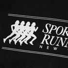 Sporty & Rich Long Sleeve 94 Running Club T-Shirt in Black/White