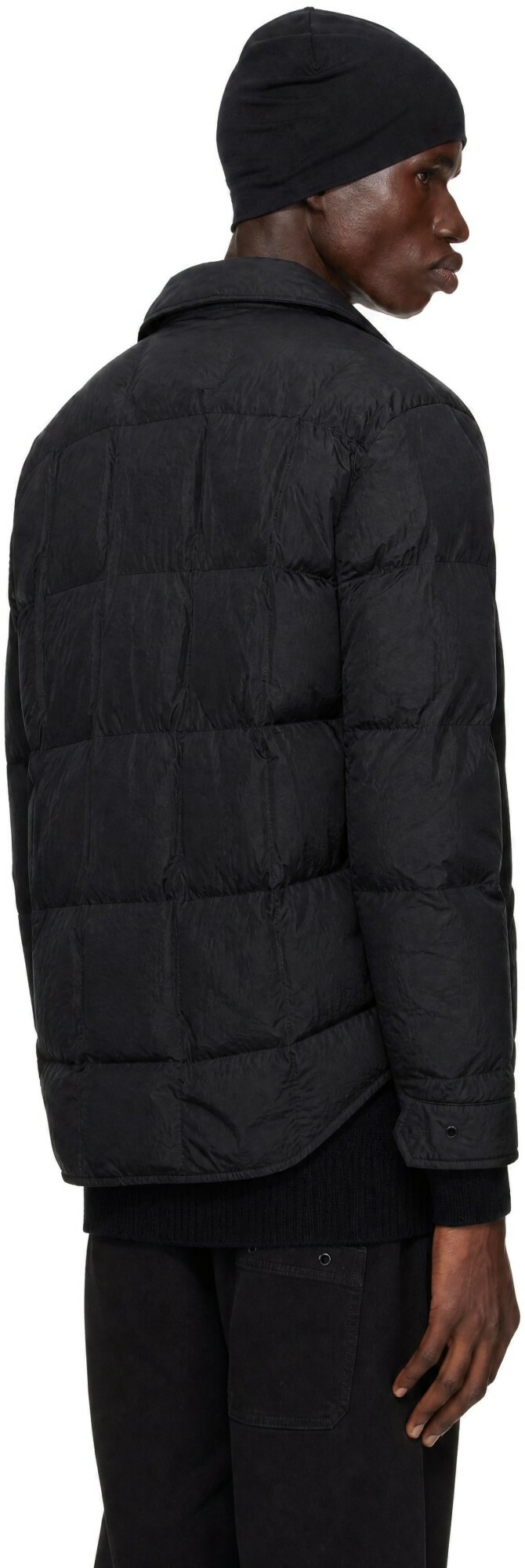 Stone Island Black 4100033 Micro Twill Down Jacket
