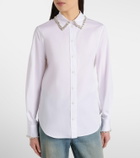 McQueen Embellished cotton poplin shirt