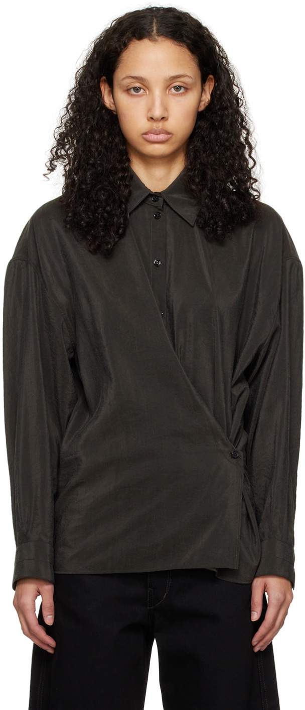 LEMAIRE Brown Twisted Shirt Lemaire