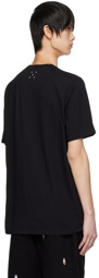 Pop Trading Company Black Embroidered T-Shirt