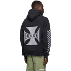 Rhude Black Classic Checkers Hoodie