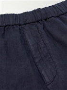 Boglioli - Straight-Leg Linen Drawstring Shorts - Blue