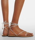 Amanu Karima metallic leather sandals