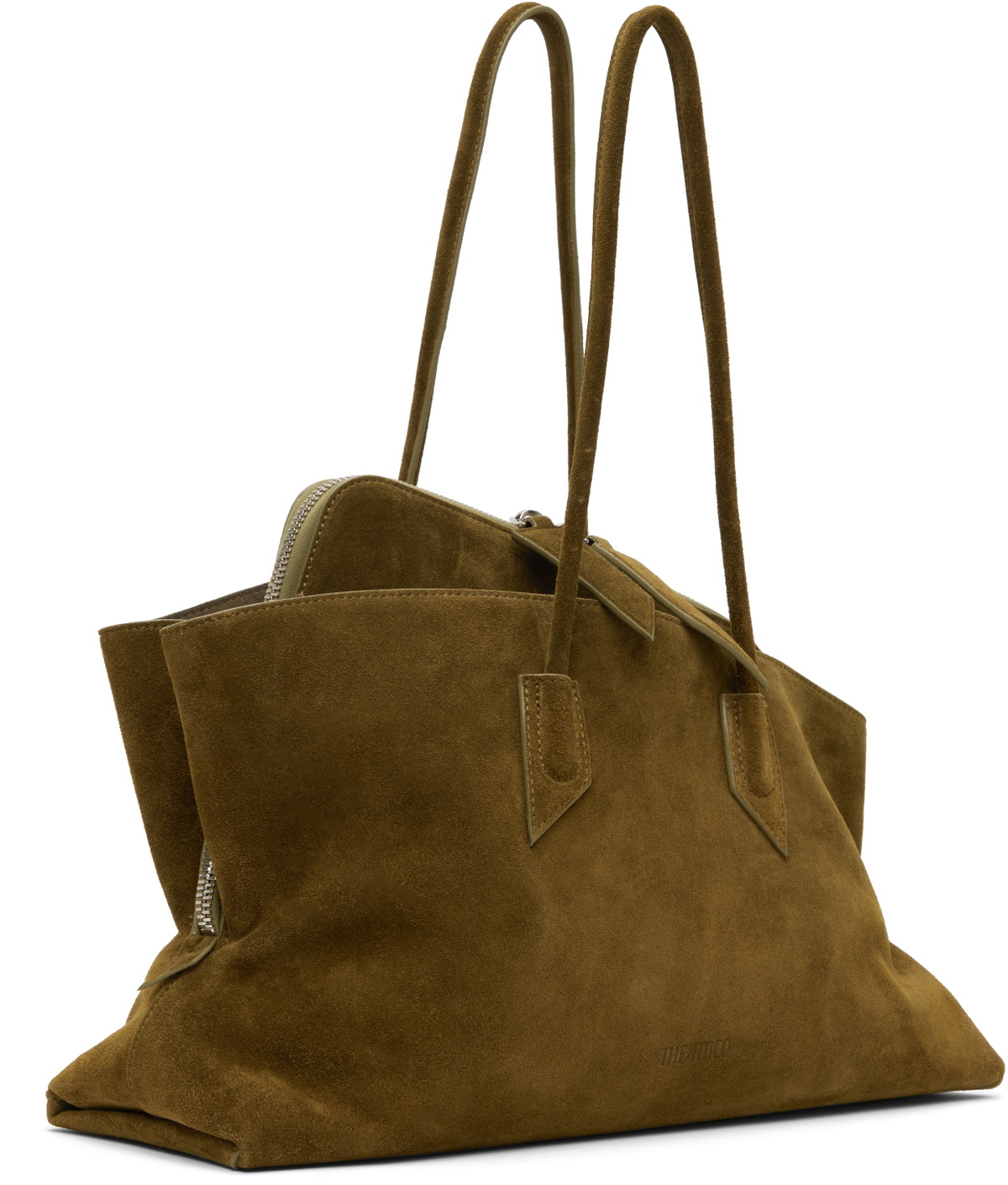 The Attico Khaki 'La Passeggiata Medium' Top Handle Bag