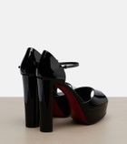 Christian Louboutin Sandaloo patent leather platform sandals