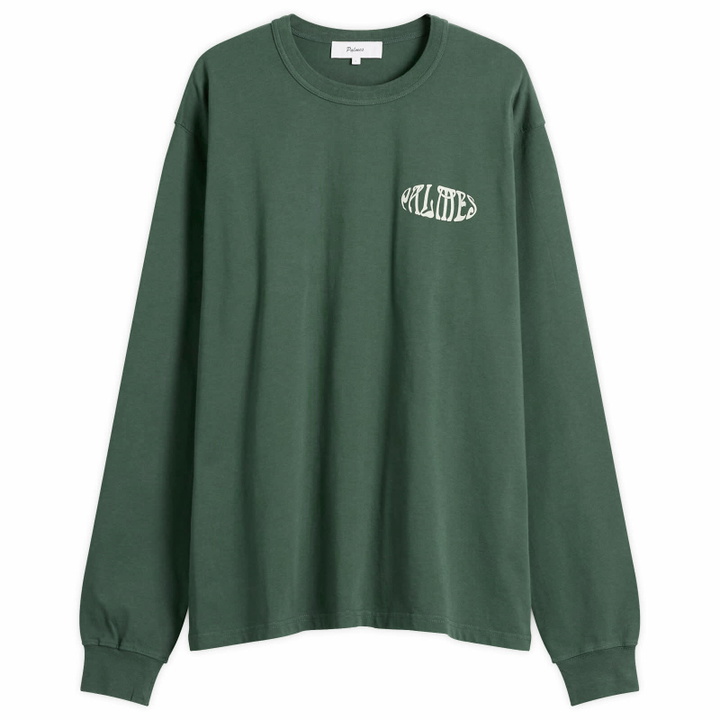 Photo: Palmes Men's Angels Long Sleeve T-Shirt in Dark Green