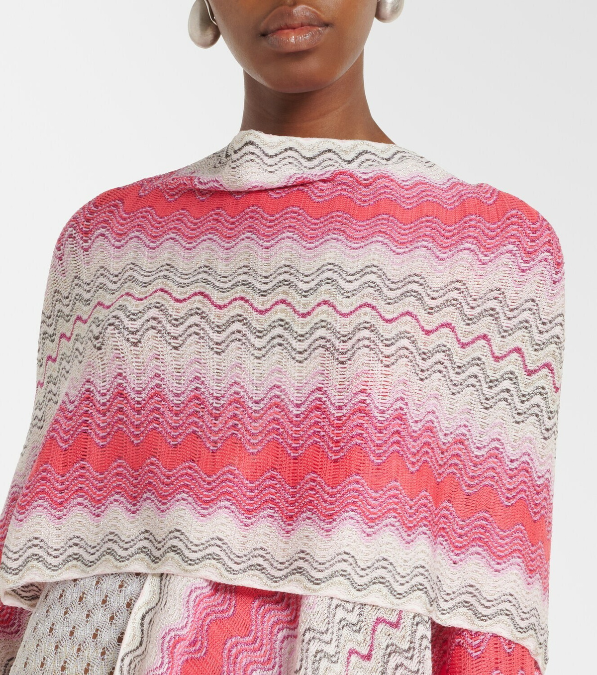 Missoni Lamé fringed poncho