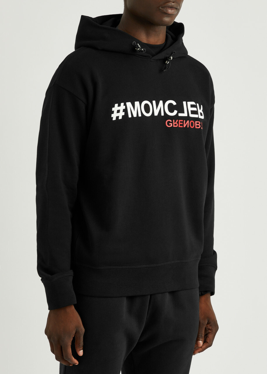 Moncler Grenoble Day-Namic Hooded Cotton Sweatshirt Black