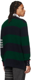 Thom Browne Green 4-Bar Sweater